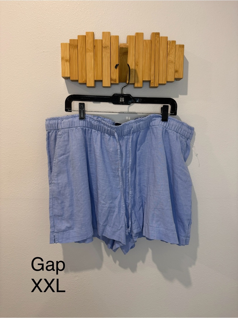 GAP Light Blue Elastic Waist Drawstring Athletic Shorts